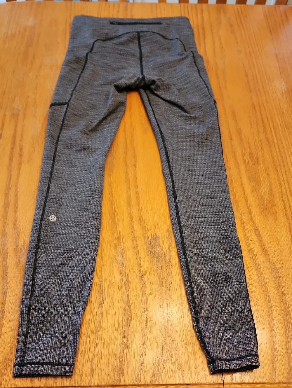 lululemon athletica Dark Charcoal Heather High-Rise Leggings with Side Pockets